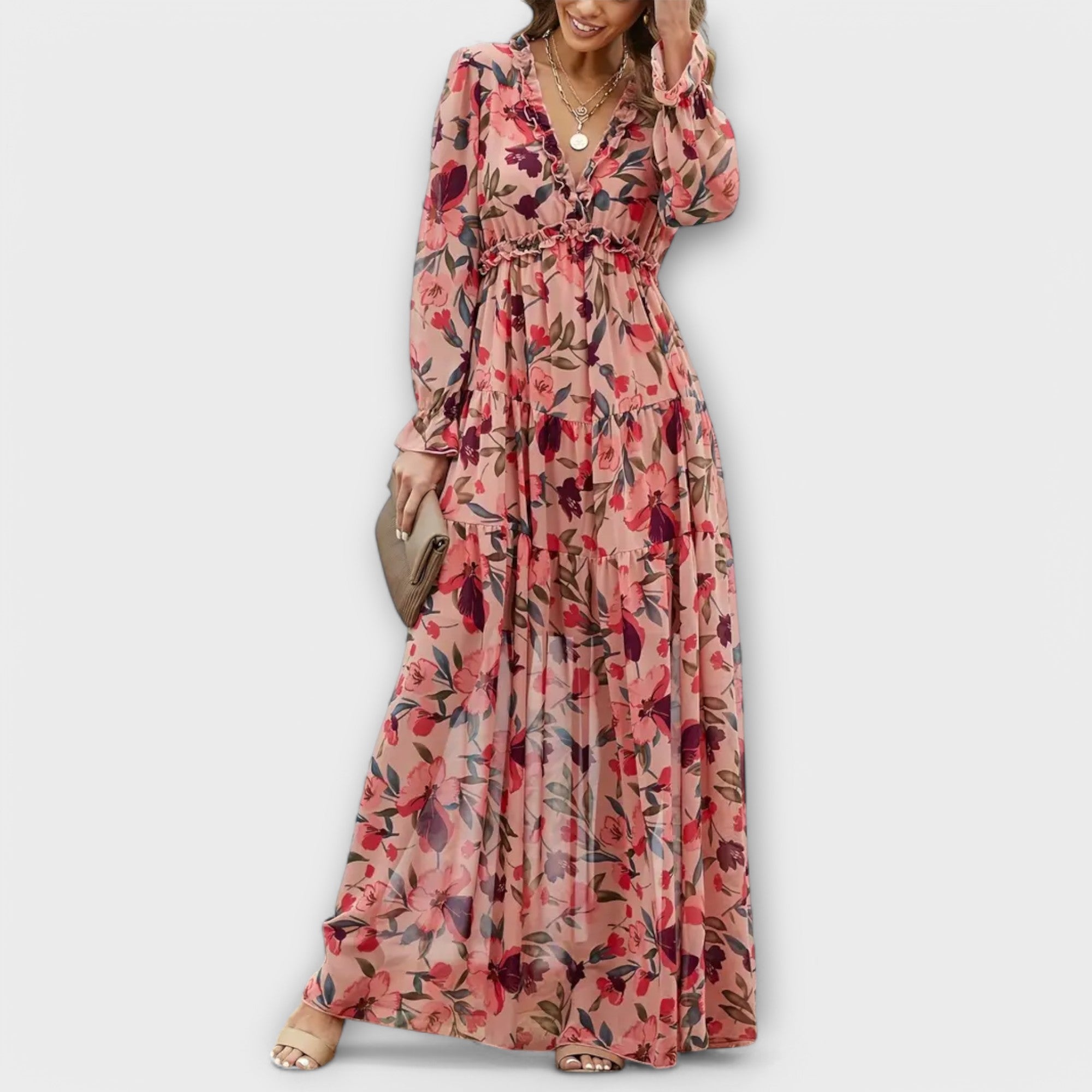 Juno - Elegant Floral Maxi Dress