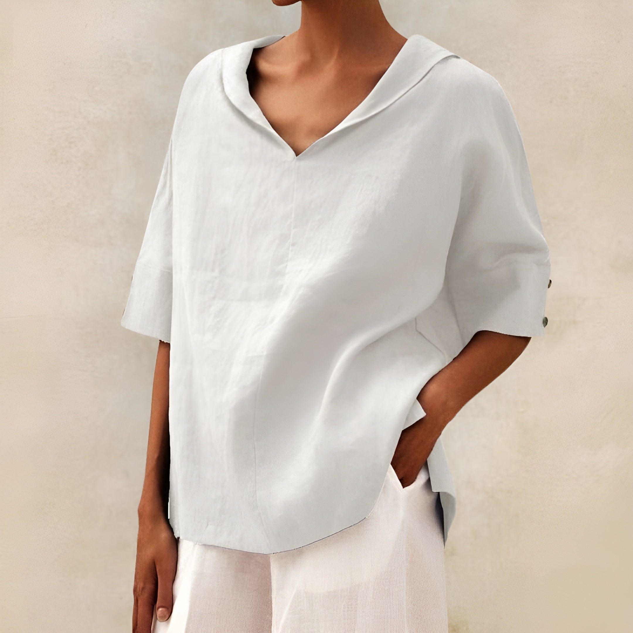 Eira - Loose Casual Cotton & Linen Blouse