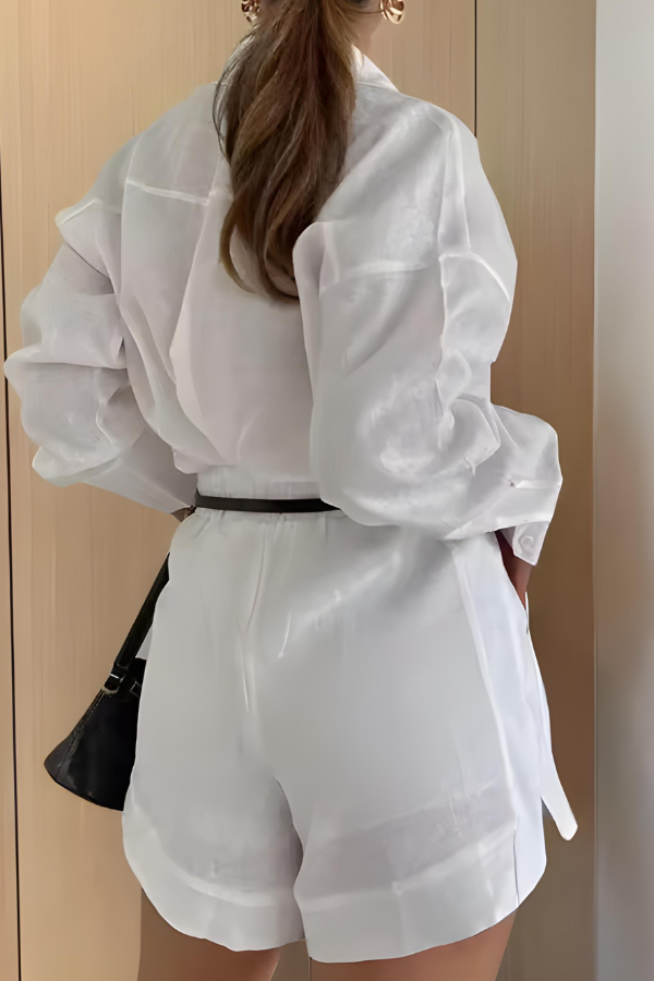 Braylee - Loose Full Sleeve Shirt and Shorts Set