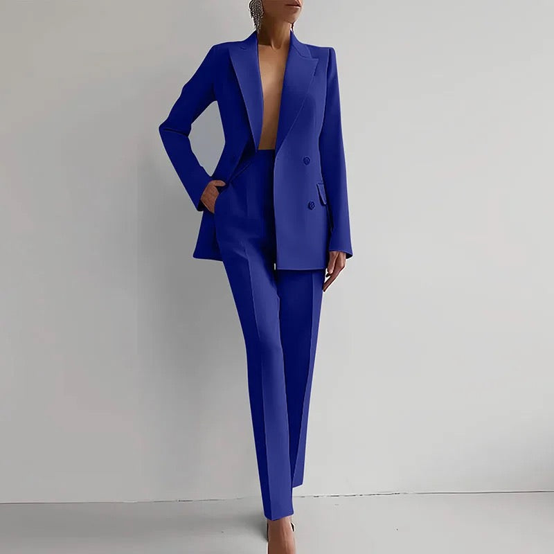Amara - Women’s Slim Fit Tailored Cigarette Pantsuit