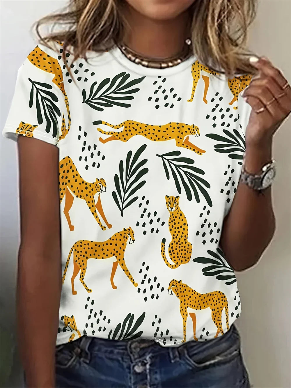 Cataleya – Animal Print Button-Down Shirt