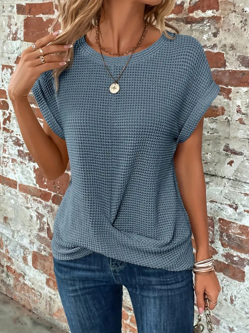 Elise - Chic Relaxed Round Neck Top