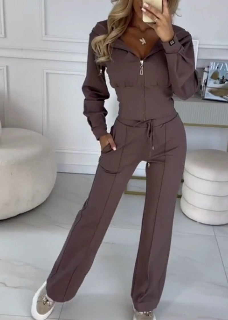 Bella - Women's Wide Leg Tracksuit Set